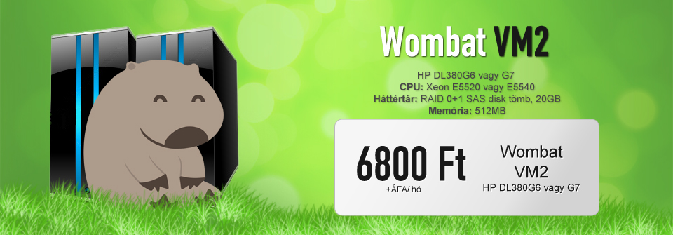 Wombat VM2 - 6800Ft + ÁFA / hó